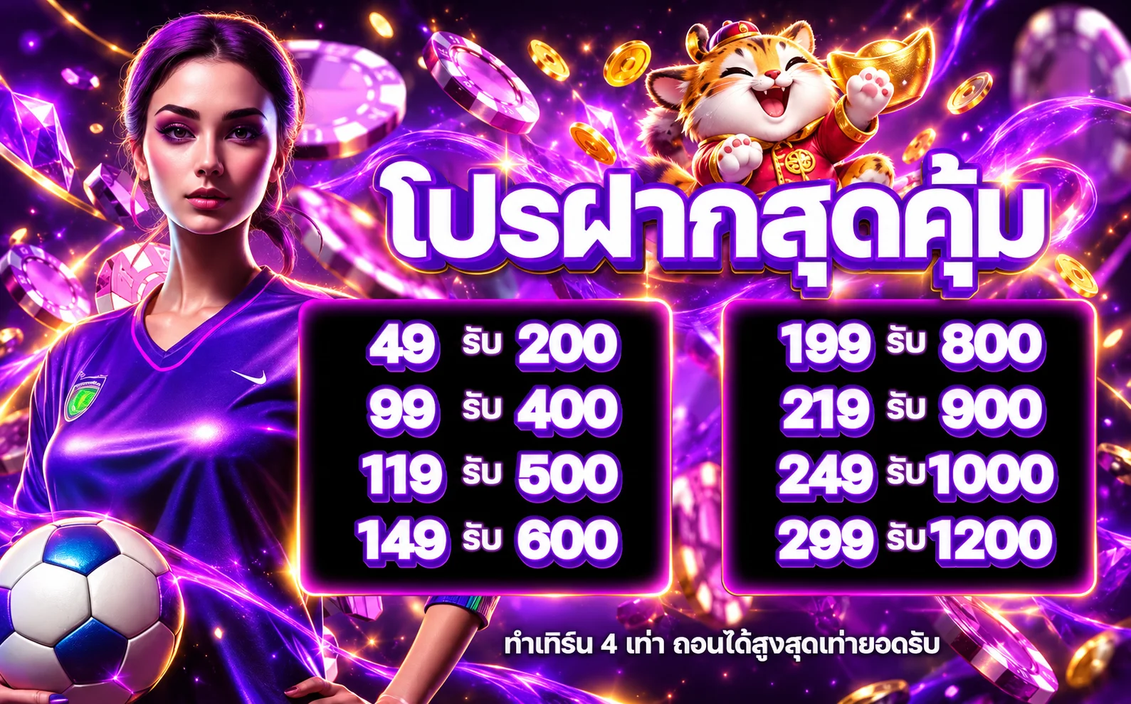 แบนเนอร์โปรโมชั่น TEDDYBEAR88 โทนม่วงทอง